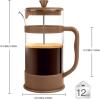 imageUtopia Kitchen 34 Ounce 1 Liter French Press Coffee Maker Tea Maker Travel Coffee Presses Heat Resistant Thickened Borosilicate Coffee Pot for Camping Travel Gifts Black Pack of 1Brown