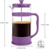 imageUtopia Kitchen 34 Ounce 1 Liter French Press Coffee Maker Tea Maker Travel Coffee Presses Heat Resistant Thickened Borosilicate Coffee Pot for Camping Travel Gifts Black Pack of 1Plum