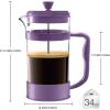 imageUtopia Kitchen 34 Ounce 1 Liter French Press Coffee Maker Tea Maker Travel Coffee Presses Heat Resistant Thickened Borosilicate Coffee Pot for Camping Travel Gifts Black Pack of 1Plum