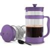 imageUtopia Kitchen 34 Ounce 1 Liter French Press Coffee Maker Tea Maker Travel Coffee Presses Heat Resistant Thickened Borosilicate Coffee Pot for Camping Travel Gifts Black Pack of 1Plum
