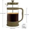 imageUtopia Kitchen 34 Ounce 1 Liter French Press Coffee Maker Tea Maker Travel Coffee Presses Heat Resistant Thickened Borosilicate Coffee Pot for Camping Travel Gifts Black Pack of 1Gold