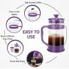 imageUtopia Kitchen 34 Ounce 1 Liter French Press Coffee Maker Tea Maker Travel Coffee Presses Heat Resistant Thickened Borosilicate Coffee Pot for Camping Travel Gifts Black Pack of 1Plum