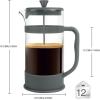 imageUtopia Kitchen 34 Ounce 1 Liter French Press Coffee Maker Tea Maker Travel Coffee Presses Heat Resistant Thickened Borosilicate Coffee Pot for Camping Travel Gifts Black Pack of 1Grey