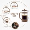 imageUtopia Kitchen 34 Ounce 1 Liter French Press Coffee Maker Tea Maker Travel Coffee Presses Heat Resistant Thickened Borosilicate Coffee Pot for Camping Travel Gifts Black Pack of 1Brown