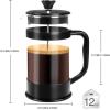 imageUtopia Kitchen 34 Ounce 1 Liter French Press Coffee Maker Tea Maker Travel Coffee Presses Heat Resistant Thickened Borosilicate Coffee Pot for Camping Travel Gifts Black Pack of 1Black