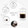 imageUtopia Kitchen 34 Ounce 1 Liter French Press Coffee Maker Tea Maker Travel Coffee Presses Heat Resistant Thickened Borosilicate Coffee Pot for Camping Travel Gifts Black Pack of 1White