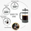 imageUtopia Kitchen 34 Ounce 1 Liter French Press Coffee Maker Tea Maker Travel Coffee Presses Heat Resistant Thickened Borosilicate Coffee Pot for Camping Travel Gifts Black Pack of 1Grey
