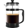 imageUtopia Kitchen 34 Ounce 1 Liter French Press Coffee Maker Tea Maker Travel Coffee Presses Heat Resistant Thickened Borosilicate Coffee Pot for Camping Travel Gifts Black Pack of 1Black
