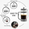 imageUtopia Kitchen 34 Ounce 1 Liter French Press Coffee Maker Tea Maker Travel Coffee Presses Heat Resistant Thickened Borosilicate Coffee Pot for Camping Travel Gifts Black Pack of 1Grey
