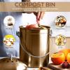 imageUtopia Kitchen Compost Bin for Kitchen Countertop  1 Gallon Compost Bucket for Kitchen with Lid  Includes 1 Spare Charcoal Filter BlackBronze