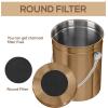 imageUtopia Kitchen Compost Bin for Kitchen Countertop  1 Gallon Compost Bucket for Kitchen with Lid  Includes 1 Spare Charcoal Filter BlackBronze