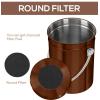 imageUtopia Kitchen Compost Bin for Kitchen Countertop  1 Gallon Compost Bucket for Kitchen with Lid  Includes 1 Spare Charcoal Filter BlackCopper