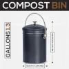 imageUtopia Kitchen Compost Bin for Kitchen Countertop  1 Gallon Compost Bucket for Kitchen with Lid  Includes 1 Spare Charcoal Filter BlackDark Purple