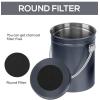 imageUtopia Kitchen Compost Bin for Kitchen Countertop  1 Gallon Compost Bucket for Kitchen with Lid  Includes 1 Spare Charcoal Filter BlackDark Purple
