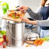imageUtopia Kitchen Compost Bin for Kitchen Countertop  1 Gallon Compost Bucket for Kitchen with Lid  Includes 1 Spare Charcoal Filter BlackSilver