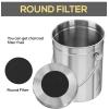 imageUtopia Kitchen Compost Bin for Kitchen Countertop  1 Gallon Compost Bucket for Kitchen with Lid  Includes 1 Spare Charcoal Filter BlackSilver