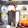 imageUtopia Kitchen Compost Bin for Kitchen Countertop  1 Gallon Compost Bucket for Kitchen with Lid  Includes 1 Spare Charcoal Filter BlackSilver