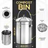 imageUtopia Kitchen Compost Bin for Kitchen Countertop  1 Gallon Compost Bucket for Kitchen with Lid  Includes 1 Spare Charcoal Filter BlackSilver