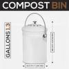 imageUtopia Kitchen Compost Bin for Kitchen Countertop  1 Gallon Compost Bucket for Kitchen with Lid  Includes 1 Spare Charcoal Filter BlackWhite