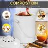 imageUtopia Kitchen Compost Bin for Kitchen Countertop  1 Gallon Compost Bucket for Kitchen with Lid  Includes 1 Spare Charcoal Filter BlackWhite