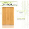 imageUtopia Kitchen Extra Large Bamboo Cutting Board with Juice Groove  Kitchen Chopping Board for Meat Cheese and Vegetables 17 x 12 Inch 2
