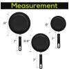 imageUtopia Kitchen Nonstick Frying Pan Set  3 Piece Induction Bottom  8 Inches 95 Inches and 11 Inches BlackBlack  Pack of 4