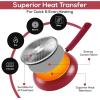 imageUtopia Kitchen Nonstick Frying Pan Set  3 Piece Induction Bottom  8 Inches 95 Inches and 11 Inches RedBlack  Pack of 4