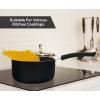 imageUtopia Kitchen Nonstick Saucepan Set with Lid 1 Quart and 2 Quarts Multipurpose Pots Set for Home Kitchen or Restaurant GreyBlackBlack