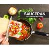 imageUtopia Kitchen Nonstick Saucepan Set with Lid 1 Quart and 2 Quarts Multipurpose Pots Set for Home Kitchen or Restaurant GreyBlackBlack
