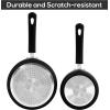 imageUtopia Kitchen Nonstick Saucepan Set with Lid 1 Quart and 2 Quarts Multipurpose Pots Set for Home Kitchen or Restaurant GreyBlackBlack