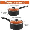 imageUtopia Kitchen Nonstick Saucepan Set with Lid 1 Quart and 2 Quarts Multipurpose Pots Set for Home Kitchen or Restaurant GreyBlackCopperGrey