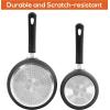 imageUtopia Kitchen Nonstick Saucepan Set with Lid 1 Quart and 2 Quarts Multipurpose Pots Set for Home Kitchen or Restaurant GreyBlackCopperGrey