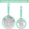 imageUtopia Kitchen Nonstick Saucepan Set with Lid 1 Quart and 2 Quarts Multipurpose Pots Set for Home Kitchen or Restaurant GreyBlackGreenBlack