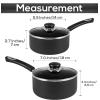 imageUtopia Kitchen Nonstick Saucepan Set with Lid 1 Quart and 2 Quarts Multipurpose Pots Set for Home Kitchen or Restaurant GreyBlackGreyBlack