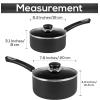 imageUtopia Kitchen Nonstick Saucepan Set with Lid 1 Quart and 2 Quarts Multipurpose Pots Set for Home Kitchen or Restaurant GreyBlackGreyBlack