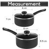 imageUtopia Kitchen Nonstick Saucepan Set with Lid 1 Quart and 2 Quarts Multipurpose Pots Set for Home Kitchen or Restaurant GreyBlackGreyBlack