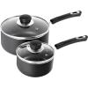 imageUtopia Kitchen Nonstick Saucepan Set with Lid 1 Quart and 2 Quarts Multipurpose Pots Set for Home Kitchen or Restaurant GreyBlackGreyBlack