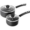 imageUtopia Kitchen Nonstick Saucepan Set with Lid 1 Quart and 2 Quarts Multipurpose Pots Set for Home Kitchen or Restaurant GreyBlackGreyBlack