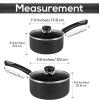 imageUtopia Kitchen Nonstick Saucepan Set with Lid 1 Quart and 2 Quarts Multipurpose Pots Set for Home Kitchen or Restaurant GreyBlackGreyBlack