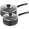 imageUtopia Kitchen Nonstick Saucepan Set with Lid 1 Quart and 2 Quarts Multipurpose Pots Set for Home Kitchen or Restaurant GreyBlackGreyBlack