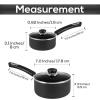 imageUtopia Kitchen Nonstick Saucepan Set with Lid 1 Quart and 2 Quarts Multipurpose Pots Set for Home Kitchen or Restaurant GreyBlackGreyBlack