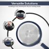 imageUtopia Kitchen Nonstick Saucepan Set with Lid 1 Quart and 2 Quarts Multipurpose Pots Set for Home Kitchen or Restaurant GreyBlackMidnight Blue