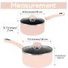 imageUtopia Kitchen Nonstick Saucepan Set with Lid 1 Quart and 2 Quarts Multipurpose Pots Set for Home Kitchen or Restaurant GreyBlackPinkBlack