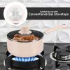 imageUtopia Kitchen Nonstick Saucepan Set with Lid 1 Quart and 2 Quarts Multipurpose Pots Set for Home Kitchen or Restaurant GreyBlackPinkBlack