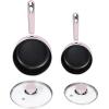 imageUtopia Kitchen Nonstick Saucepan Set with Lid 1 Quart and 2 Quarts Multipurpose Pots Set for Home Kitchen or Restaurant GreyBlackPurpleBlack