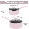 imageUtopia Kitchen Nonstick Saucepan Set with Lid 1 Quart and 2 Quarts Multipurpose Pots Set for Home Kitchen or Restaurant GreyBlackPurpleBlack