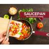 imageUtopia Kitchen Nonstick Saucepan Set with Lid 1 Quart and 2 Quarts Multipurpose Pots Set for Home Kitchen or Restaurant GreyBlackRedBlack