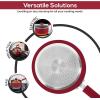 imageUtopia Kitchen Nonstick Saucepan Set with Lid 1 Quart and 2 Quarts Multipurpose Pots Set for Home Kitchen or Restaurant GreyBlackRedBlack