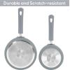 imageUtopia Kitchen Nonstick Saucepan Set with Lid 1 Quart and 2 Quarts Multipurpose Pots Set for Home Kitchen or Restaurant GreyBlackSilverBlack