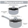imageUtopia Kitchen Nonstick Saucepan Set with Lid 1 Quart and 2 Quarts Multipurpose Pots Set for Home Kitchen or Restaurant GreyBlackSilverBlack